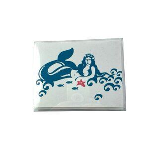 Mermaid Notecard Set of 8 Cards Envelopes Cha Designs Original Ocean Devotion